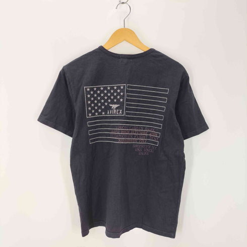 アヴィレックス AVIREX オーバーダイド ヘンリーネック フラッグ Tシャツ OVER DYED HENLY NECK FLAG T-SHIRT メンズ L