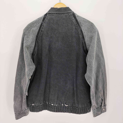 JORDACHE ジップ切替 ブラックデニム ベスト Gジャン ジャケット メンズ
