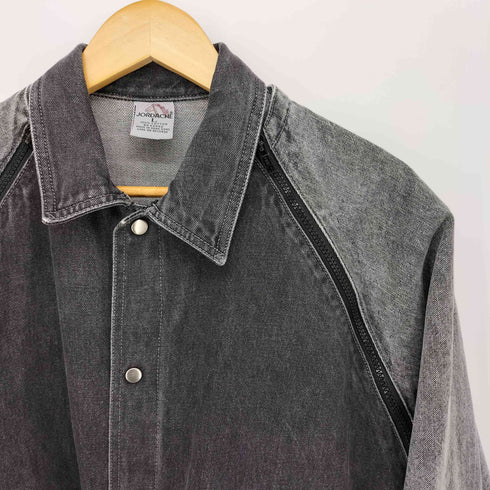 JORDACHE ジップ切替 ブラックデニム ベスト Gジャン ジャケット メンズ