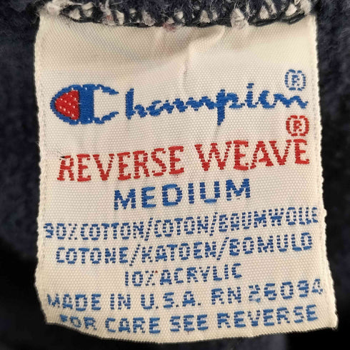 チャンピオン Champion 90S REVERSE WEAVE 刺繍タグ MADE IN USA MICHIGAN ラバープリントスウェット メンズ JPN:M