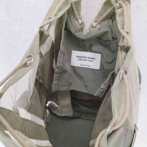 ビューティフルピープル beautiful people tafta tulle arice drawstring bag レディース