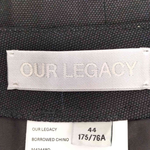 アワーレガシィー OUR LEGACY BORROWED CHINO DRAPING BLACK CANVAS メンズ 44