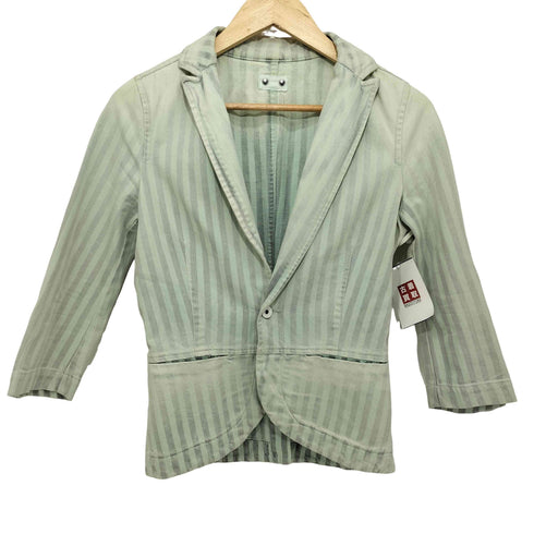 ディーゼル DIESEL グランジ デニム ストライプジャケット レディース import:XS