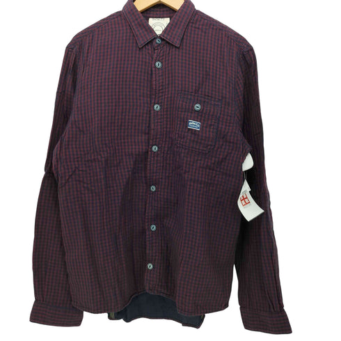 ディーゼル DIESEL ダブルガーゼ チェック柄シャツ メンズ import:L