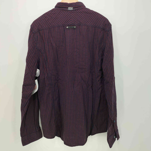 ディーゼル DIESEL ダブルガーゼ チェック柄シャツ メンズ import:L