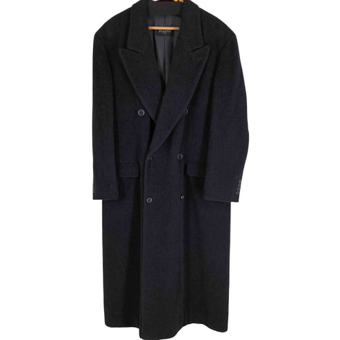PLANTA 日本製 PURE NEW WOOL SUPER ANGORA70 アンゴラ70% ダブルブレストチェスターコート ロングコート メンズ L-LARGE