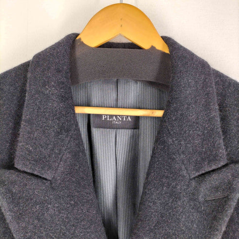 PLANTA 日本製 PURE NEW WOOL SUPER ANGORA70 アンゴラ70% ダブルブレストチェスターコート ロングコート メンズ L-LARGE
