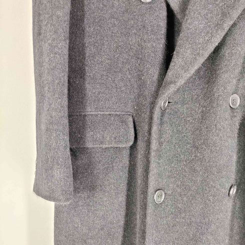 PLANTA 日本製 PURE NEW WOOL SUPER ANGORA70 アンゴラ70% ダブルブレストチェスターコート ロングコート メンズ L-LARGE
