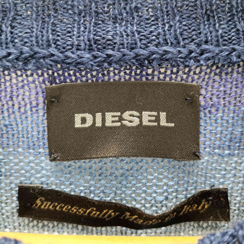 ディーゼル DIESEL リネンボーダーニット メンズ import:L