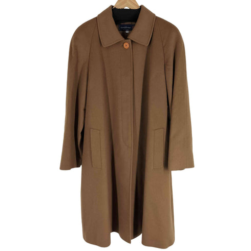 Ermenegildo Zegna イタリア製 カシミヤ100% 比翼ステンカラーコート キャメル レディース EUR:42