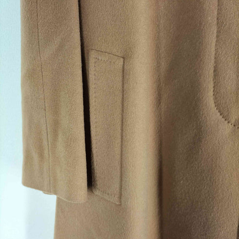 Ermenegildo Zegna イタリア製 カシミヤ100% 比翼ステンカラーコート キャメル レディース EUR:42