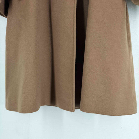 Ermenegildo Zegna イタリア製 カシミヤ100% 比翼ステンカラーコート キャメル レディース EUR:42