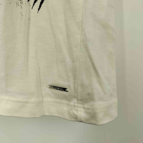 ディーゼル DIESEL ゼブラ柄ダメージ加工Tシャツ レディース import:XS
