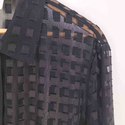 ノーテーション NOTATIONS 総柄 デザイン シアーシャツ レディース import:XL