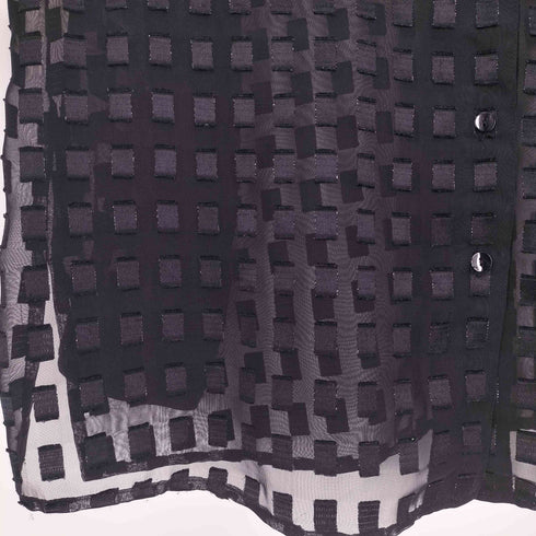 ノーテーション NOTATIONS 総柄 デザイン シアーシャツ レディース import:XL