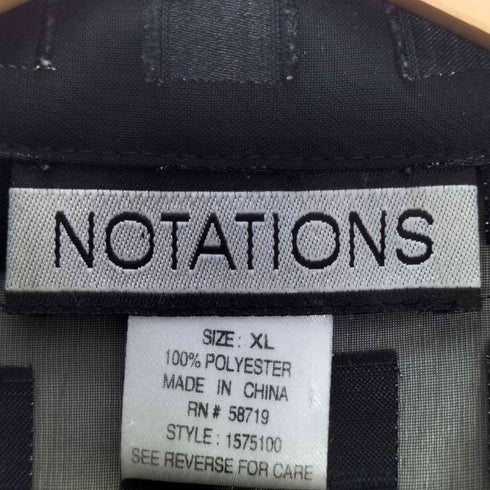 ノーテーション NOTATIONS 総柄 デザイン シアーシャツ レディース import:XL