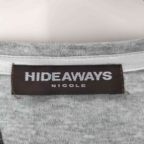 ハイダウェイニコル HIDEAWAYS NICOLE ブロッキングパッチワ-ク5分袖カットソー メンズ JPN:48