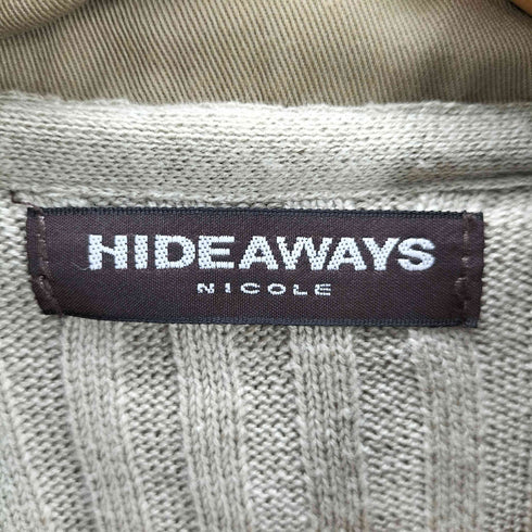 ハイダウェイニコル HIDEAWAYS NICOLE ジップアップ デザインニット メンズ JPN:48