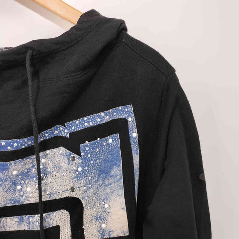 ディーゼル DIESEL females ラインストーン プルオーバーパーカーワンピース レディース import:XS