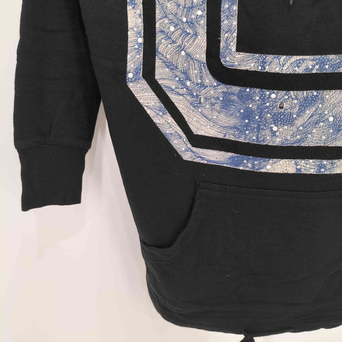 ディーゼル DIESEL females ラインストーン プルオーバーパーカーワンピース レディース import:XS