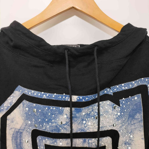 ディーゼル DIESEL females ラインストーン プルオーバーパーカーワンピース レディース import:XS