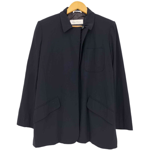 マックスマーラ MAX MARA 白タグ FLOWOOL ボタンレス テーラードジャケット レディース 38
