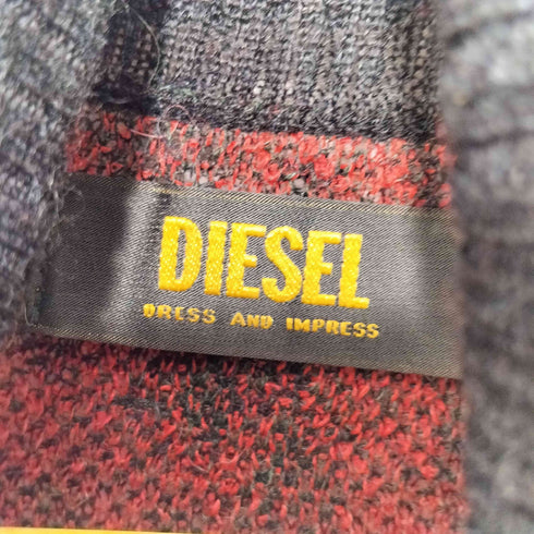 ディーゼル DIESEL レオパード柄 アルパカ100% ハイネックニットワンピース レディース import:S