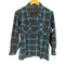 ペンドルトン PENDLETON 70S USA製 PURE VIRGIN WOOL フラップポケット ウール オープンカラー チェック シャツ メンズ import:S
