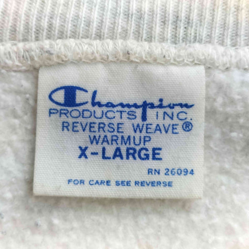 チャンピオン Champion 青単復刻 REVERSE WEAVE リバースウィーブ フロントプリント クルーネックスウェット メンズ import:XL