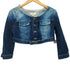 ディーゼル DIESEL ノーカラー ショートデニムジャケット レディース import:XS