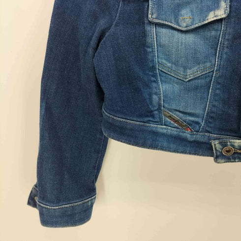 ディーゼル DIESEL ノーカラー ショートデニムジャケット レディース import:XS