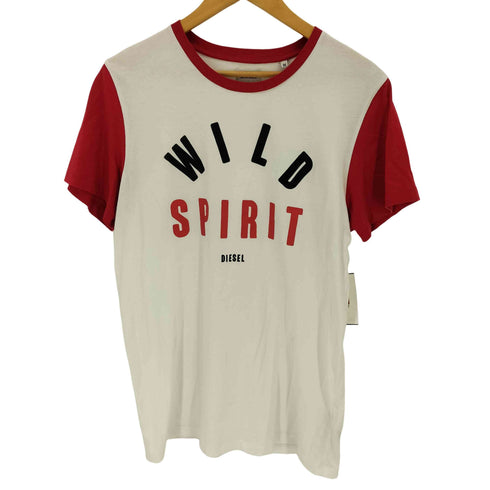 ディーゼル DIESEL wild spirit バイカラークルーネックTシャツ メンズ JPN:M