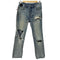 スビ KSUBI Chitch Punk Blue Thrashed ダメージ クラッシュ クロス スキニーデニム メンズ 31