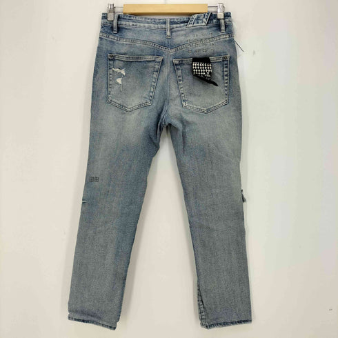 スビ KSUBI Chitch Punk Blue Thrashed ダメージ クラッシュ クロス スキニーデニム メンズ 31