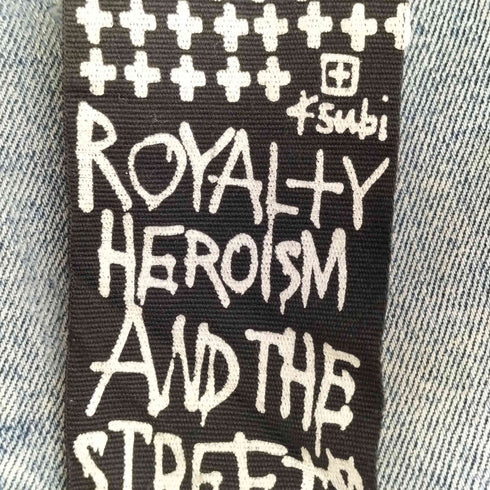スビ KSUBI Chitch Punk Blue Thrashed ダメージ クラッシュ クロス スキニーデニム メンズ 31