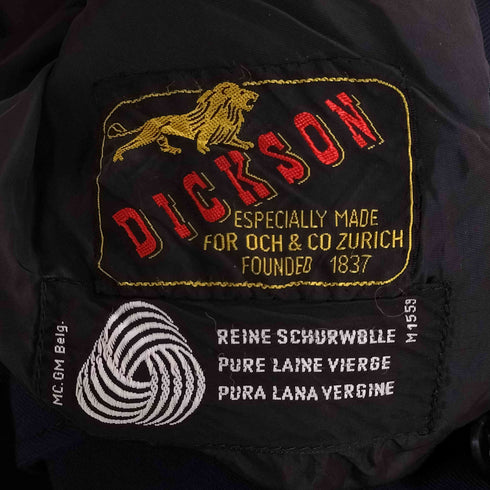 DICKSON ワッペン 銀ボタン ダブルブレスト テーラードジャケット メンズ