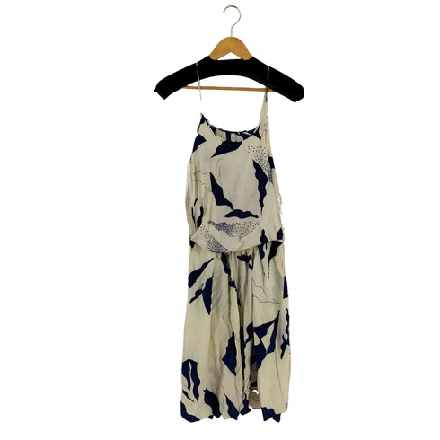 ダイアンフォンファステンバーグ DIANE VON FURSTENBERG シルク 総柄 ノースリーブオールインワン レディース 0