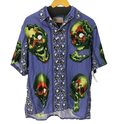 ワコマリア WACKO MARIA 22SS 56 TATTOO STUDIO HAWAIIAN SHIRT 総柄開襟シャツ スカル 髑髏 メンズ JPN:M