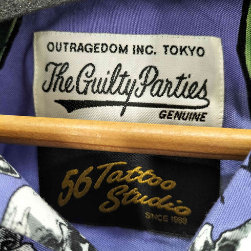 ワコマリア WACKO MARIA 22SS 56 TATTOO STUDIO HAWAIIAN SHIRT 総柄開襟シャツ スカル 髑髏 メンズ JPN:M