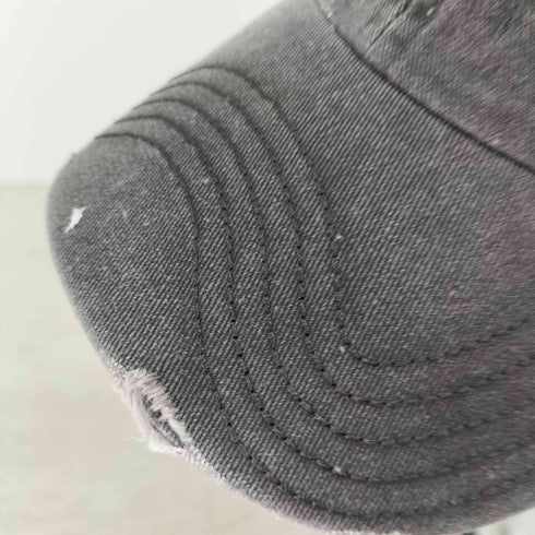 ザラ ZARA ダメージ加工ウォッシュドデニムキャップ ピグメント メンズ JPN:M