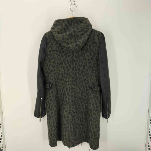 ディーゼル DIESEL レオパードフーデッドダフルコート レディース