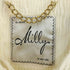 MILLY 金ボタン ノーカラー ハーフコート レディース