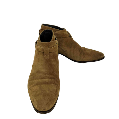 サンローランパリ SAINT LAURENT PARIS Wyatt Jodhpur Boots スエードアンクル ジョッパーブーツ メンズ 42 1/2