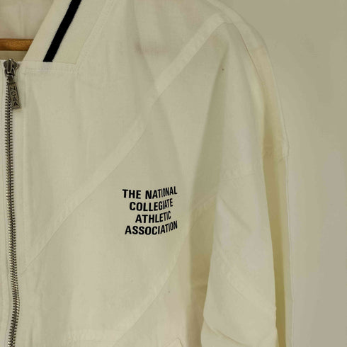 デサント descente 90S NCAA ステッチ デザイン ジップアップ コットン ブルゾン ジャケット メンズ import:L