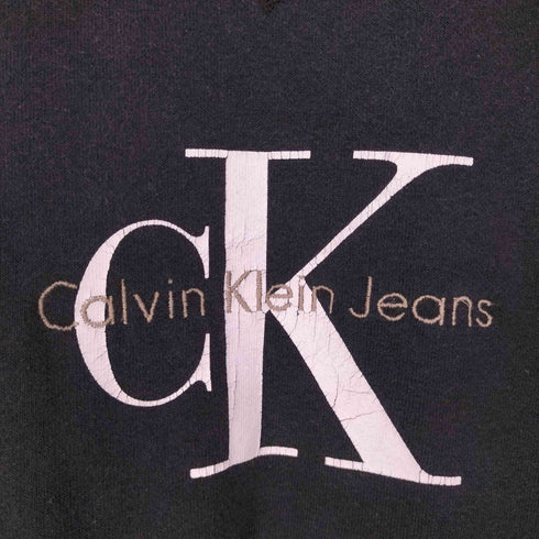 カルバンクラインジーンズ Calvin Klein Jeans ロゴプリント 刺繍 クルーネックスウェット メンズ import:M