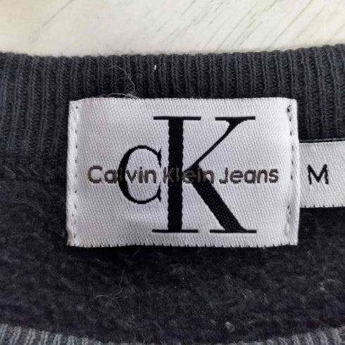 カルバンクラインジーンズ Calvin Klein Jeans ロゴプリント 刺繍 クルーネックスウェット メンズ import:M