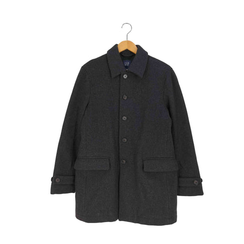 ギャップ Gap 00s OLD GAP オールドギャップ ウールナイロン ステンカラー ハーフコート メンズ import:S