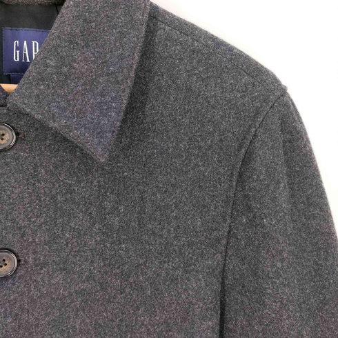 ギャップ Gap 00s OLD GAP オールドギャップ ウールナイロン ステンカラー ハーフコート メンズ import:S