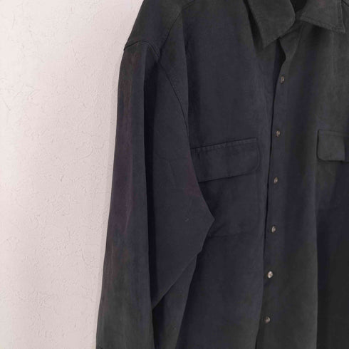 ジョージズ GEORGE SUEDE 両フラップポケット フェイクスウェードL/Sシャツ メンズ import:XL