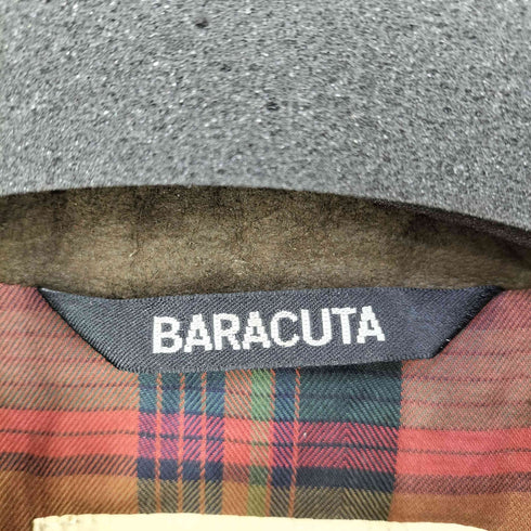 バラクータ BARACUTA 裏地チェック 襟切替スエード ハーフコート メンズ import:L